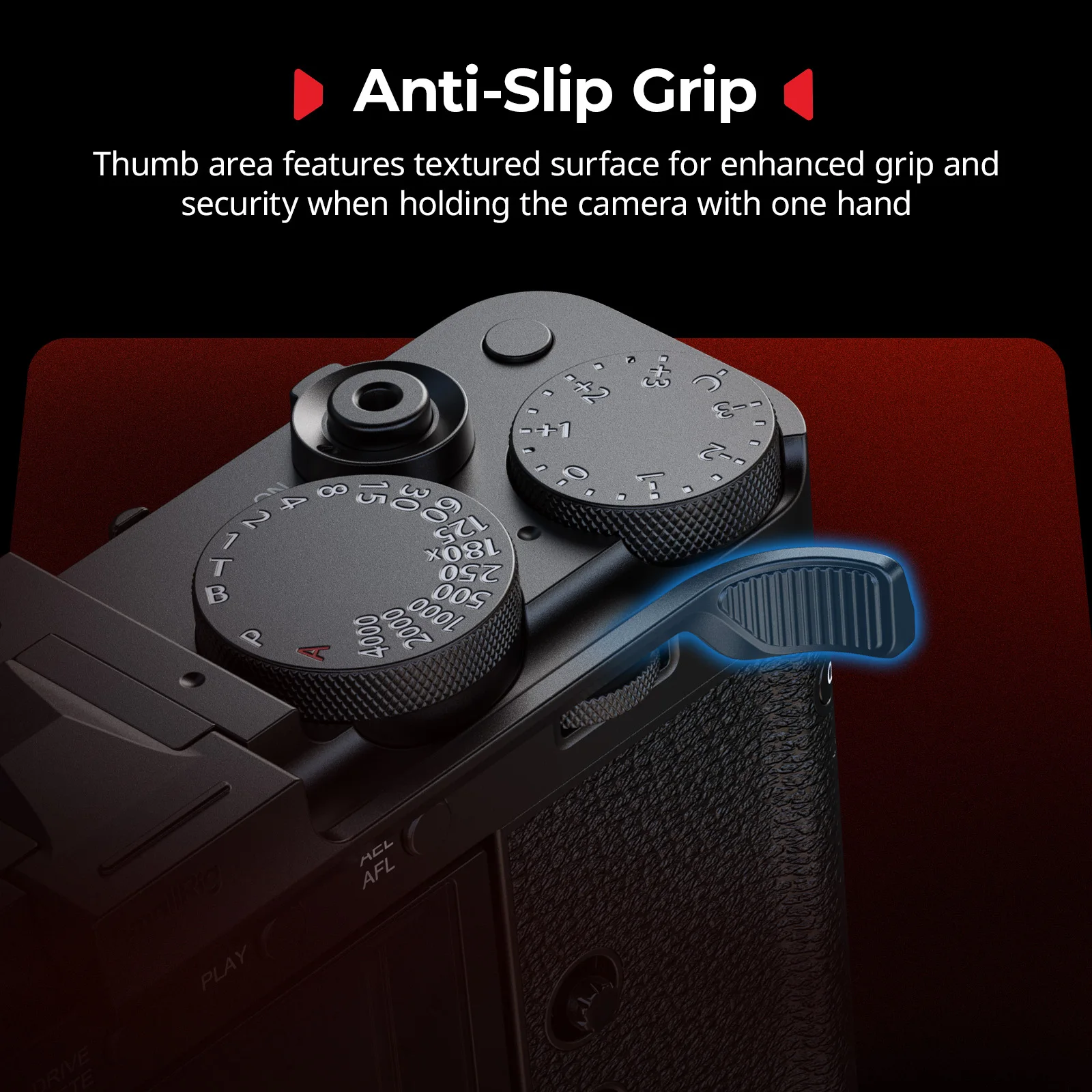 Empuñadura de pulgar SmallRig X-E5 para FUJIFILM X-E5 plateada/negra con botón disparador, mejora el agarre, accesorios para cámaras de seguridad - imagen 2