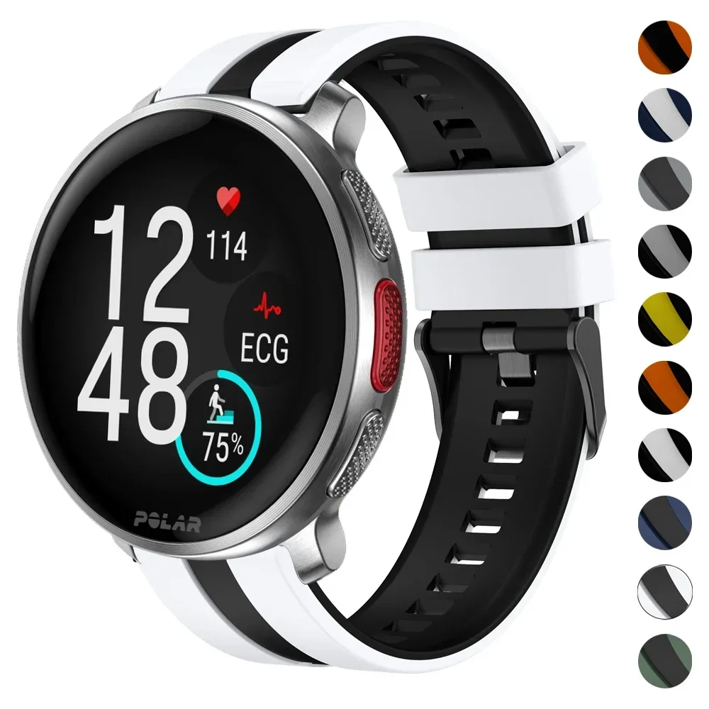Correa de reloj de pulsera para POLAR IGNITE 3 2, VANTAGE V3 M2 M/UNITE/GRIT X Pro/Pacer, pulsera de silicona de 20mm y 22mm - imagen 2