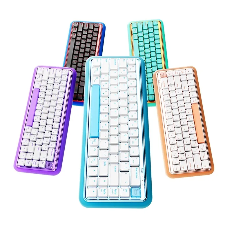 Teclado mecánico DURGOD S230 de 67 teclas, inalámbrico, tres modos, portátil, personalizado, ABS, teclado para juegos de oficina para eje de perfil bajo