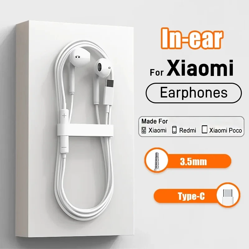 Auriculares para Xiaomi 13 12 11 10 Pro Ultra auriculares con cable para Redmi Note 10 11 12 Turbo 3,5mm auriculares intrauditivos Accesorios