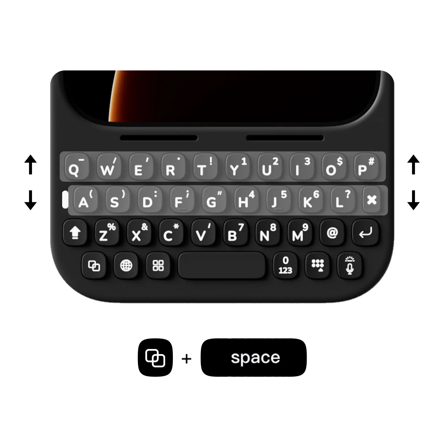 Akko MetaKey funda de teléfono con teclado PU TPU con soporte magnético 37 teclas Mini teclado de teléfono para iPhone 16 Pro Max 17 Pro Max - imagen 4
