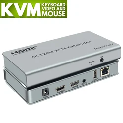 Extensor HDMI KVM 4K 30 Hz por RJ45 con USB y salida en bucle