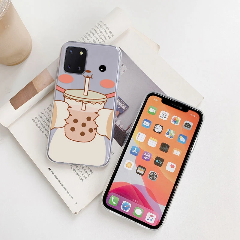 Bumper Soft Case For Samsung Galaxy Note 10 Lite Cover TPU Cartoon Pattern Flower Smile Face Fundas For Samsung Note10 Lite Capa - imagen 4