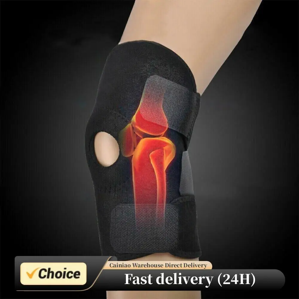 Rodillera para aliviar el dolor de rodilla, soporte con estabilizadores laterales con hebilla ajustable, dolor articular, alivio de la artritis para hombres y mujeres