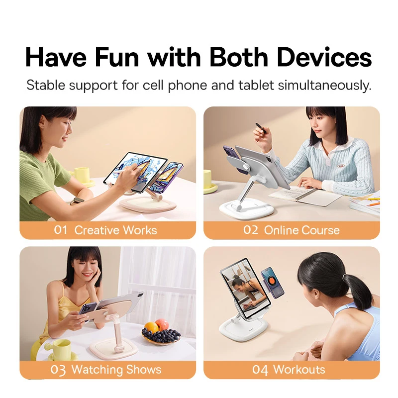 Soporte magnético para teléfono y tableta Baseus 2 en 1 90 °   Soporte expandible ajustable en altura con ángulo de visión de 30-150 mm para iPhone iPad - imagen 3