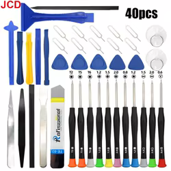 Herramientas de reparación de teléfonos móviles 40 en 1, juego de reparación de desmontaje para iPhone, destornillador, combinación de deslizamiento, Kit de desmontaje multifunción