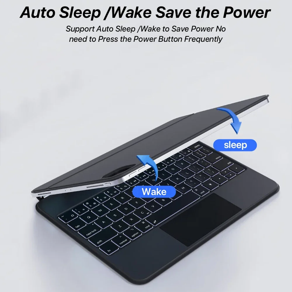 Teclado mágico para iPad Pro 11 Air 4 5, funda de 10,9 pulgadas, retroiluminado, inalámbrico, Bluetooth, con panel táctil - imagen 3