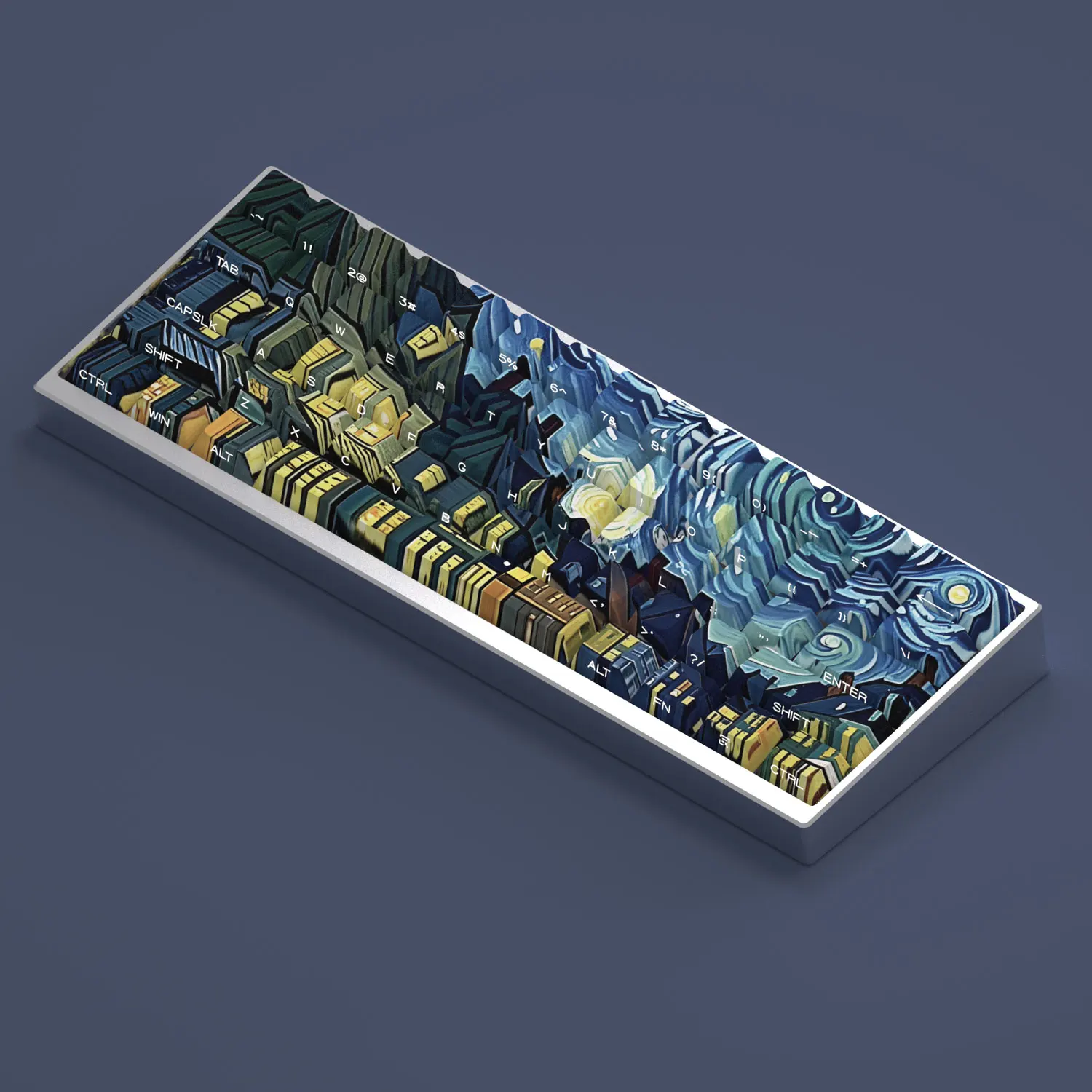 Teclas de 130 teclas, sublimación de tinte PBT estrellado, altura de cereza, retroiluminación de impresión lateral a través para teclado mecánico Anne Pro 2 GK61 - imagen 2