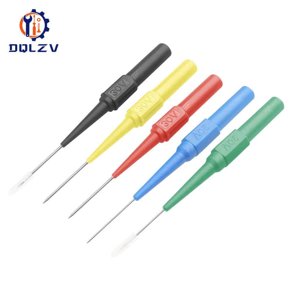 Sondas de punta de coche de 30V, herramientas de diagnóstico, multímetro automático, cables de prueba, extensión de perforación trasera, conector mecánico