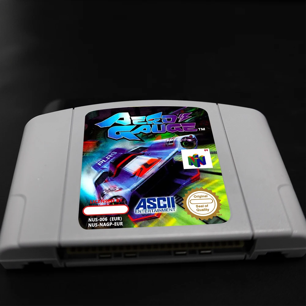 Cartucho de juego AeroGauge para consolas PAL EUR de 64 bits, tarjeta de juego N64