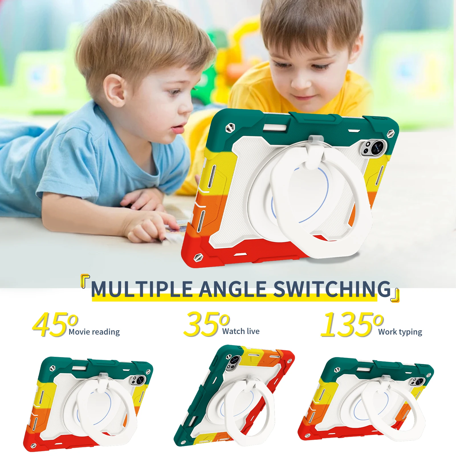 Funda híbrida con soporte Universal para Huawei MatePad 12 X Air, 12,0 pulgadas, 2025, 2024, mango giratorio 360, cubierta resistente a prueba de golpes - imagen 4