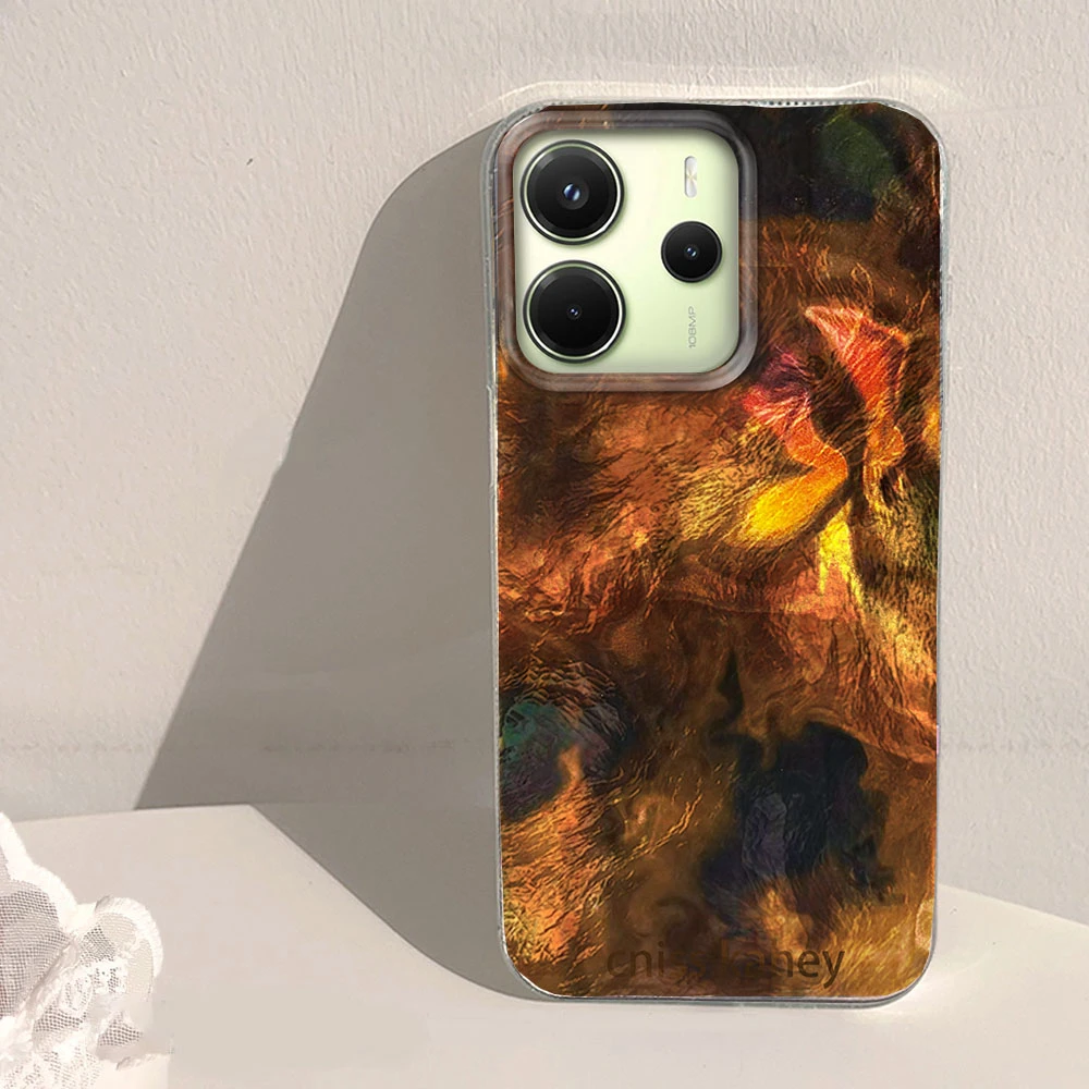 Funda de teléfono ámbar de carey negra y marrón para Xiaomi Redmi Note 15 14 13 12 11 10 10S 8 9 Pro 15C 9C 13C 14C A3 9C A1 A5 - imagen 5