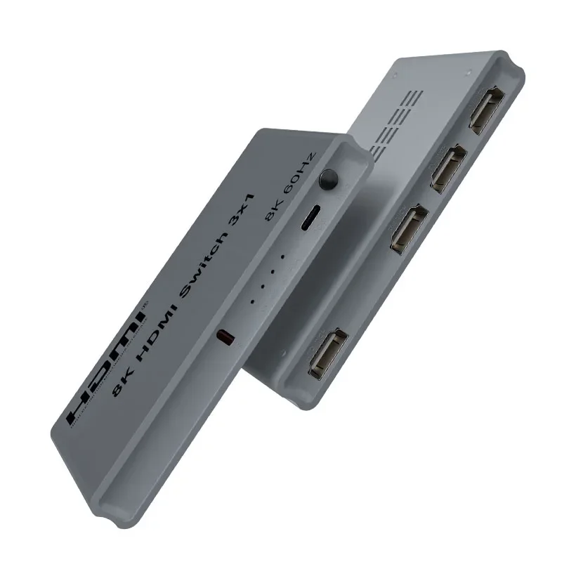 8K 60Hz 3x1 Auto Switch Cycle Display HDMI 2.1 4K144Hz 3 en 1 salida HDMI Switcher Video Converter con función de memoria de apagado - imagen 2