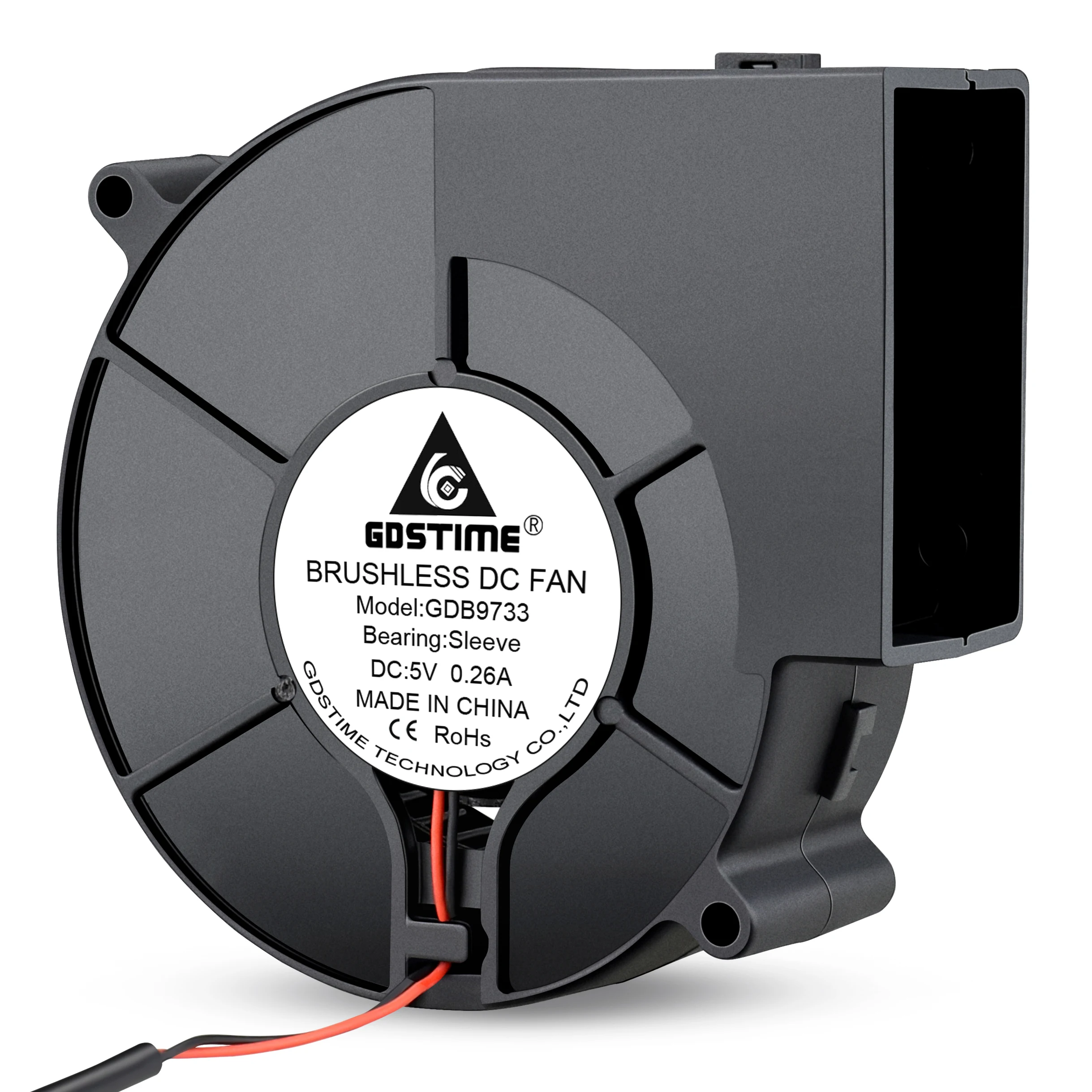 Gdstime-ventilador Turbo de alto volumen de aire, ventilador Industrial portátil de 90mm, centrífugo silencioso, DC 5V, USB, 97x33MM, 9733 - imagen 2