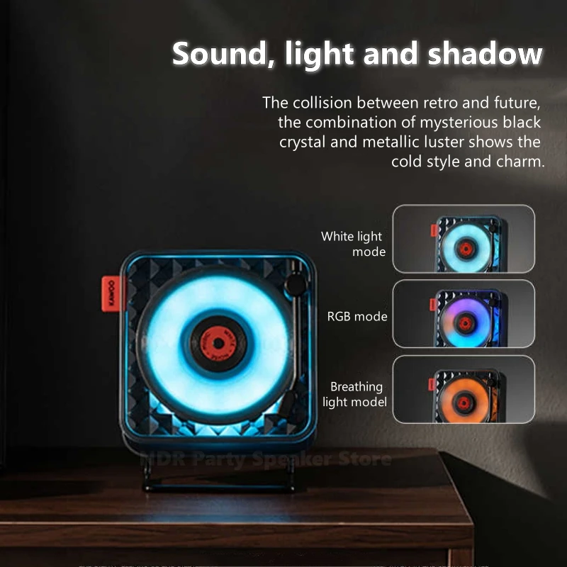 Nuevo regalo de Festival de moda, reproductor de vinilo con ondas, minialtavoces inalámbricos Bluetooth con ruido blanco, luz RGB, altavoz de ayuda para dormir - imagen 5