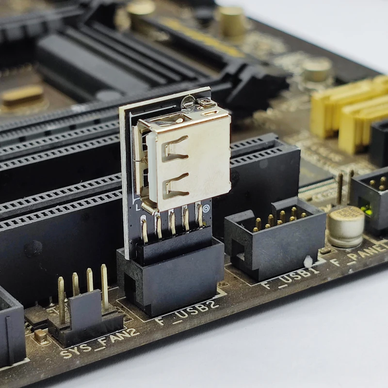 Cabezal de placa base USB 2,0, convertidor hembra de 9 pines A 2,0, conector adaptador A USB para receptor de ratón inalámbrico - imagen 5