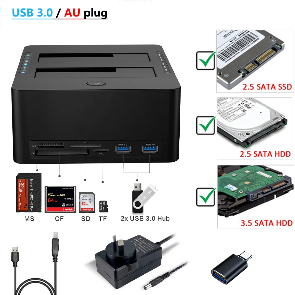 12 USB3.0 AU Plug