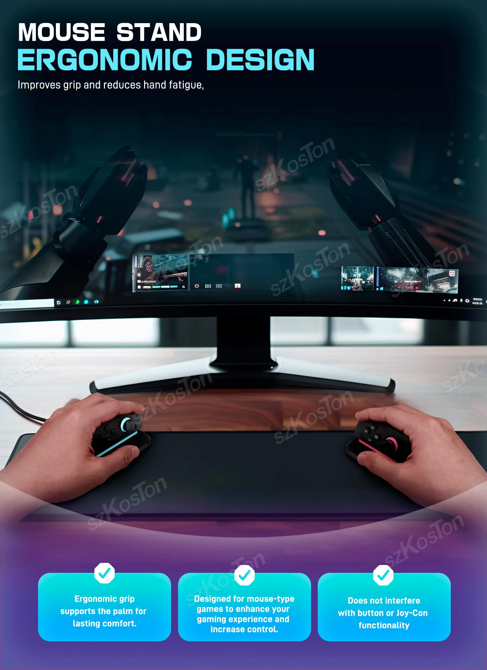 Para Switch 2 Joy Con controlador de juegos Mini ratones portátiles juegos de disparos adaptador de agarre de ratón agarre de ratón para accesorios Switch2 - imagen 4