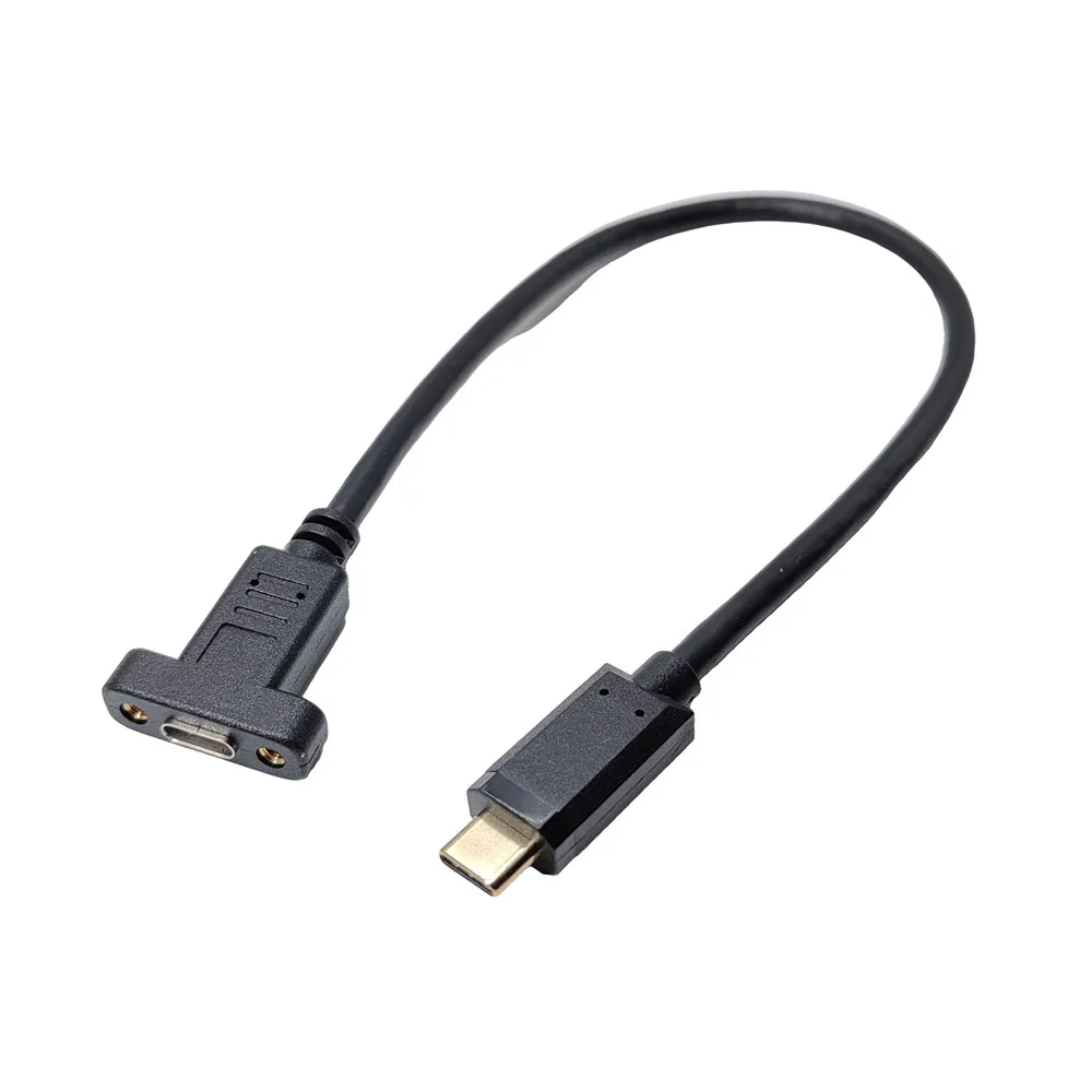 Cable de extensión tipo C USB-C 3,1 macho a hembra, con espaciado entre orificios de tornillo de montaje en panel para instalación mecánica 0,3 m 0,6 m 1m - imagen 3