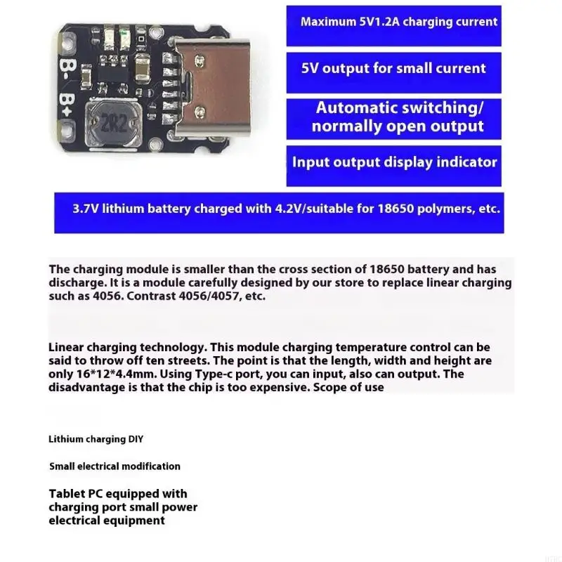 Módulo integrado descarga carga H7BC 5 V con refuerzo carga batería 3,7 V - imagen 2