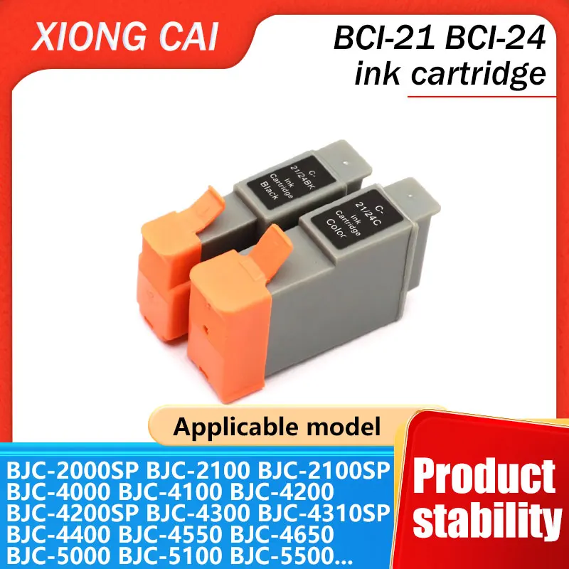 Adecuado para cartuchos de tinta Canon BJC-2000SP 2100 4000 4200 5000 S100 C70 C75 C80 B180 IP1000 MP110 MPC200 BCI-21 BCI-24