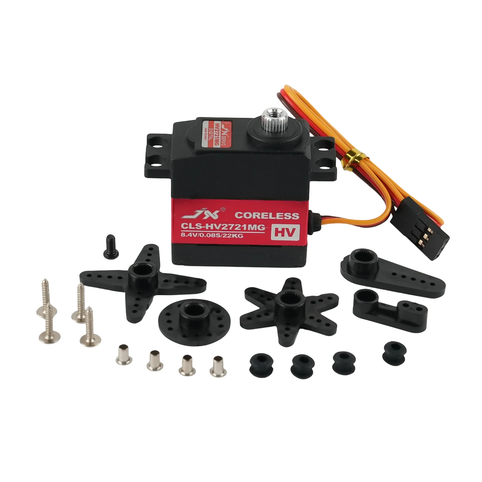 JX CLS-HV2721MG 8,4 V/22 KG Servo Digital Metal Gear IP67 impermeable Digital Motor Sin Núcleo Servo para 1/8 1/10 RC coche Robot - imagen 2