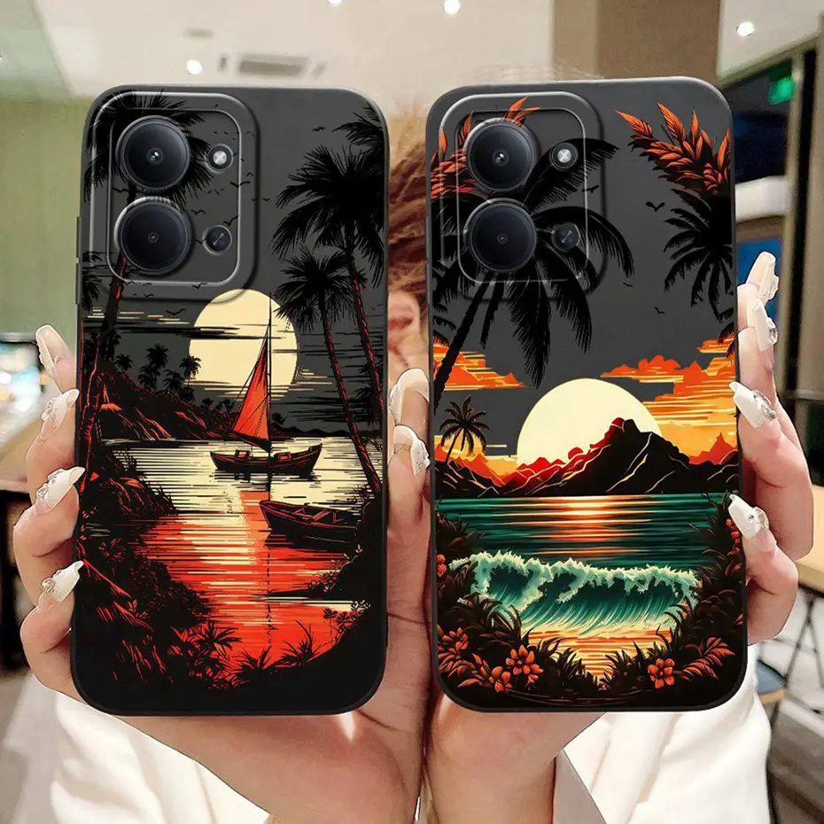 Hermosa funda de teléfono Floral para Xiaomi Poco C85 4G, fundas de silicona suave a prueba de golpes para PocoC85 C 85 4G, parachoques