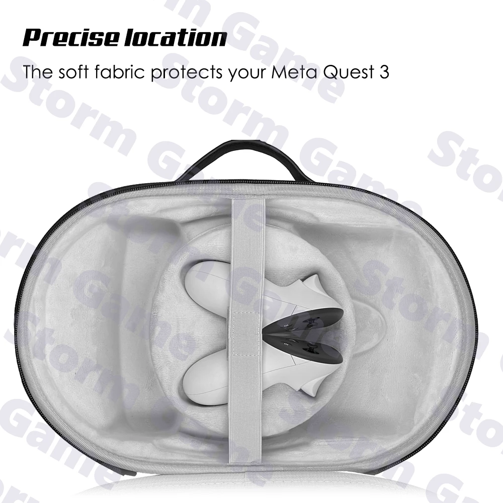 Estuche rígido de transporte Compatible con 2023 Meta Oculus Quest 3 y Apple Vision Pro, apto para correa Elite VR, accesorios de viaje - imagen 5
