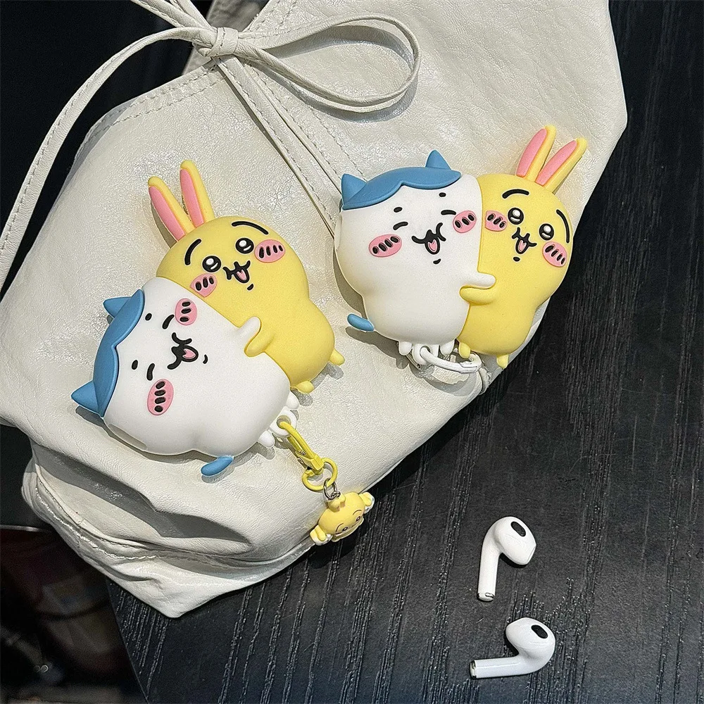Funda Chiikawa Hug para Airpods Pro 2, Funda protectora de silicona con dibujos animados 3D para auriculares Airpods 4, Funda para niños - imagen 3