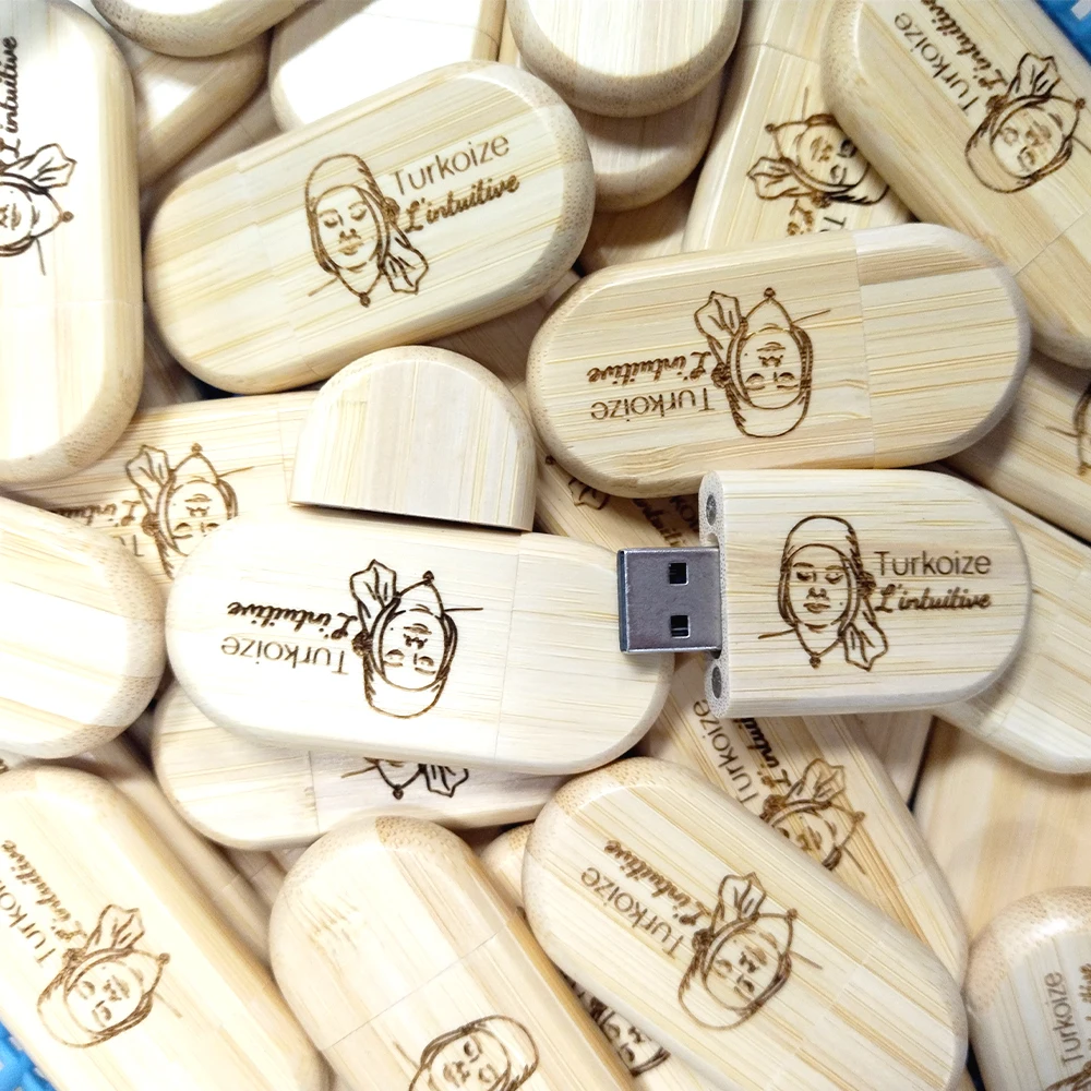 50 unids/lote unidad Flash USB de alta velocidad 3,0 Pendrive de madera 4GB 8GB 16GB 32GB Pen Drive 128G 64G U disco regalo de boda memoria con logotipo gratis - imagen 2