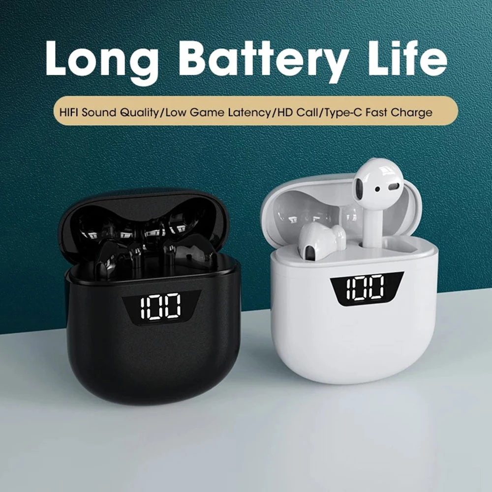 Auriculares inalámbricos B55 TWS con Bluetooth 5,0, dispositivo de audio estéreo inteligente con cancelación de ruido, IPX7, resistente al agua, con pantalla LED, J55 - imagen 3