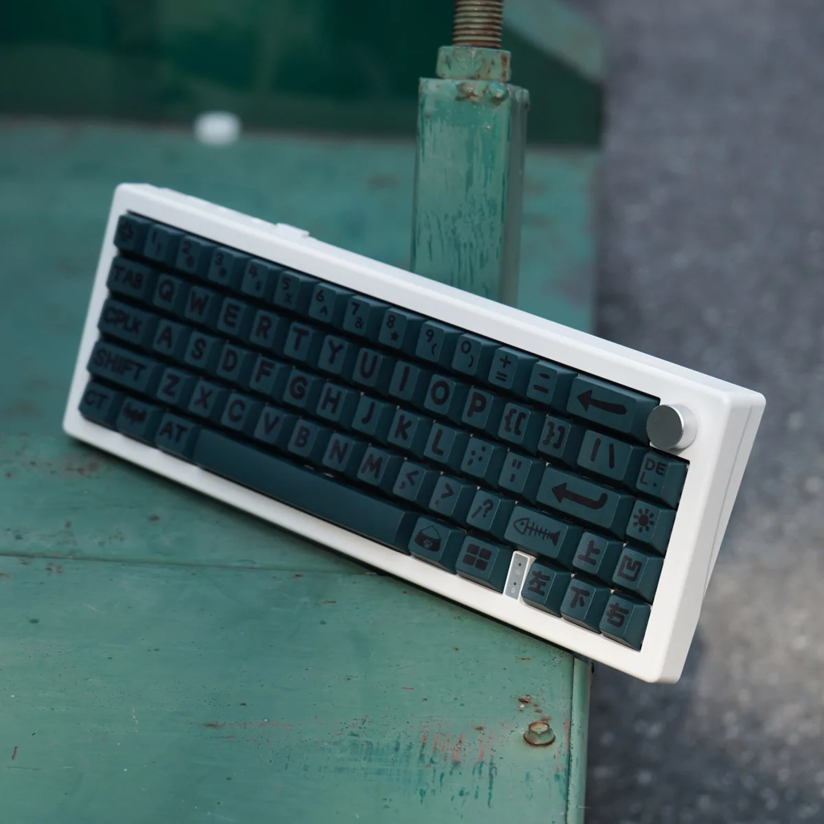 1 Juego de teclas de leyenda grande, color verde negruzco/verde hierba/rojo, teclas de sublimación de tinte PBT, teclas de perfil de cereza - imagen 4