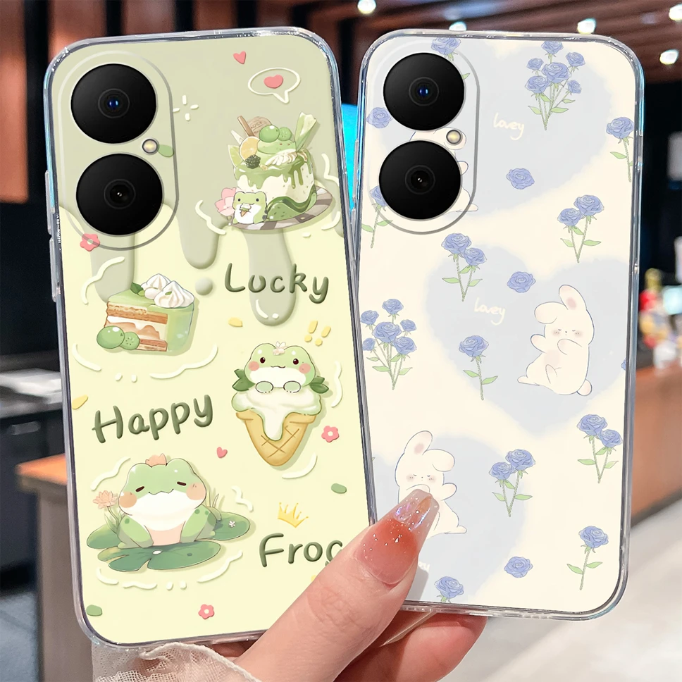 Para Huawei Enjoy 80 70 Pro 70X Funda lindo astronauta suave delgada TPU transparente Funda de teléfono de silicona para Huawei Enjoy80 Funda ligera - imagen 4