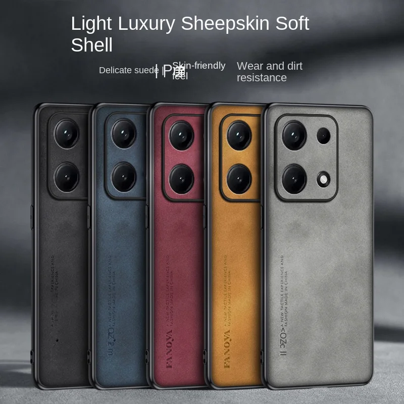Para Xiaomi Redmi Note 14S 4G funda de cuero PU superficie dura cubierta trasera de PC a prueba de golpes mate funda de teléfono para Xiaomi Redmi Note 14S 4G - imagen 3