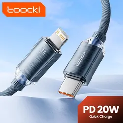 Cable USB-C a Lightning Toocki Carga Rápida para iPhone y AirPods