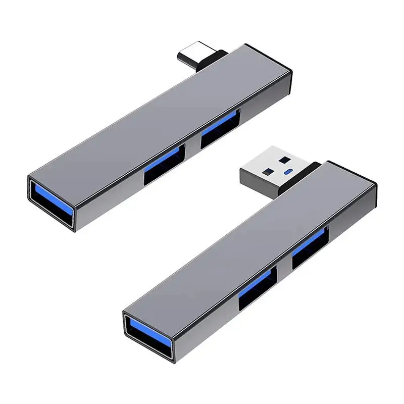 Hub USB 3,0 de 3 puertos, divisor tipo C de alta velocidad de 5Gbps para PC, portátil, accesorios para ordenador, concentrador multipuerto, 3 puertos USB 3,0 2,0 - imagen 2