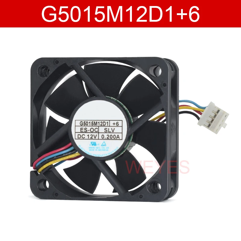 Ventilador genuino de 50mm para G5015M12D1 + 6, 12V, 0.2A, 50x50x15mm, 4 pines, PWM, cable de ventilador de refrigeración de Audio para coche, longitud de 9,5 cm