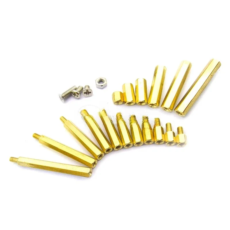 Separadores de placa base de latón M4, estante de placa hexagonal, tornillo espaciado M4 * 5 6 8 10 20-50, pilares PCB hembra de cobre hexagonal, 5 uds. - imagen 4