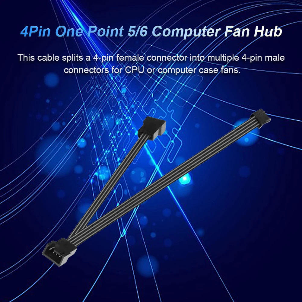 Cable de extensión PWM portátil hembra a macho, multidivisor de alimentación, Material de aislamiento de PVC, adaptador de Cable conector para ventilador con cubierta de PC - imagen 4