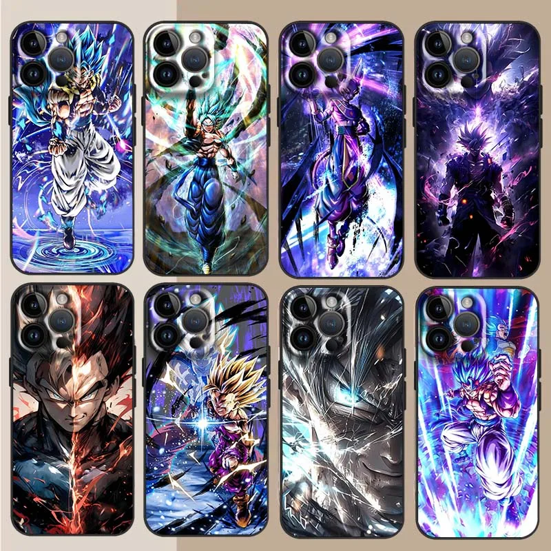 Funda Art D-Dragon Ball Cool Saiyan para Apple iPhone 16 15 14 13 12 11 XS X Mini Plus Pro Max funda de teléfono negra