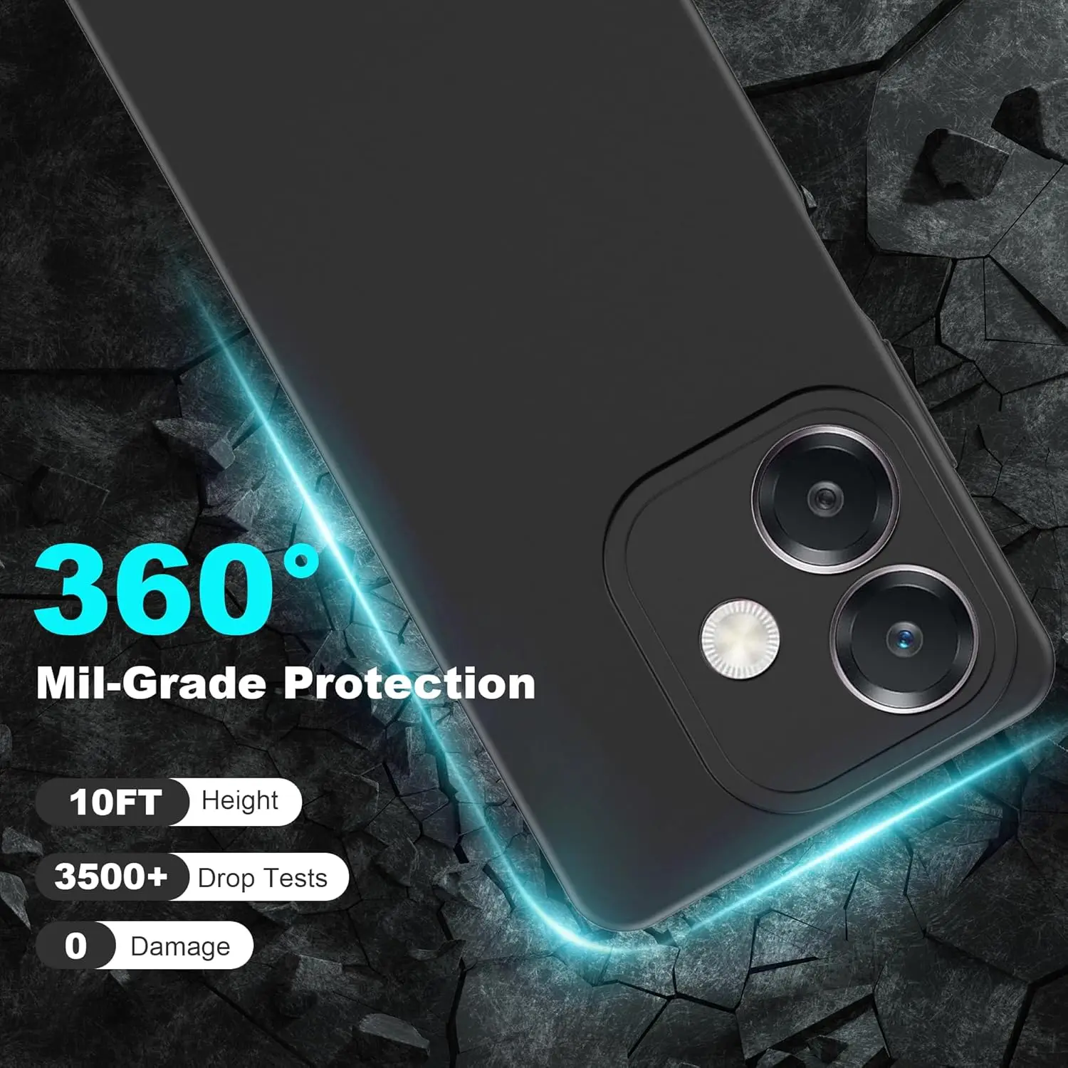 Funda para OPPO A40 A40M A60 5G negro mate protección de cámara cubierta suave de TPU para OPPO A3X A3 4G Global - imagen 3