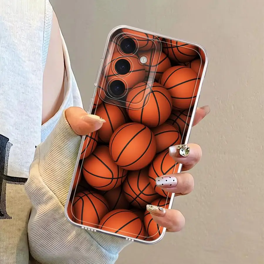 Funda para Samsung Galaxy A22 A13 A73 A12 A35 A71 A72 A15 A35 A25 A16 Funda transparente de baloncesto - imagen 5