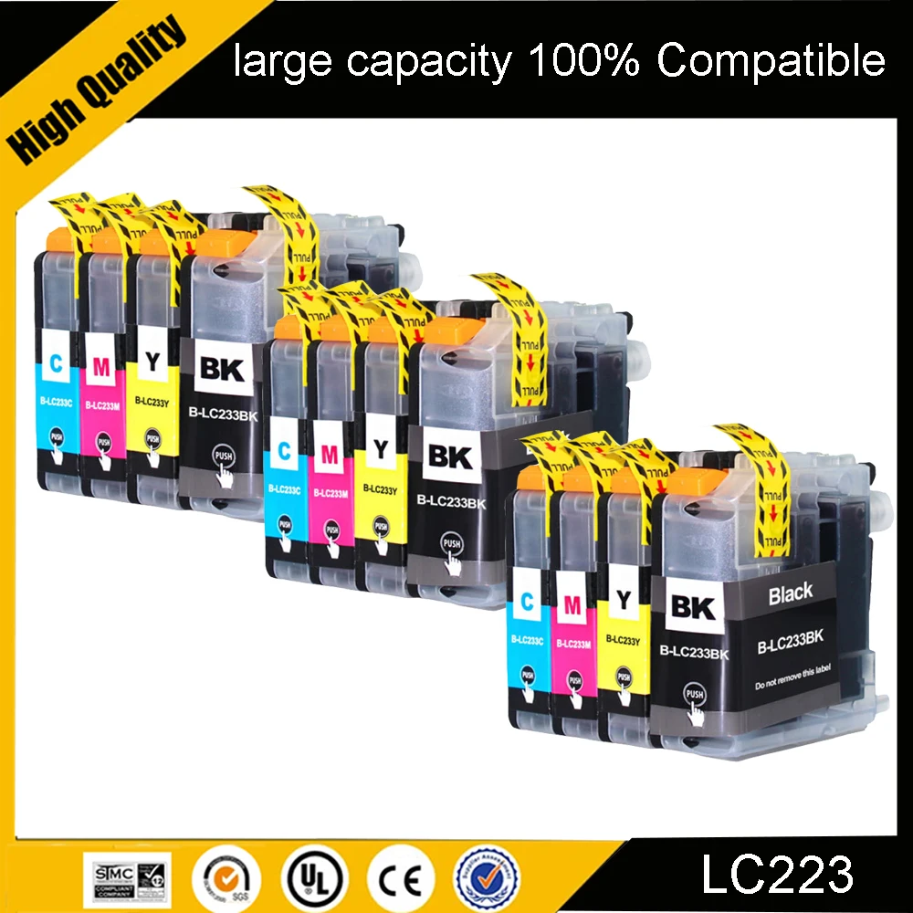 Cartucho de tinta LC 223 LC223 223 Compatible con impresora Brother DCP-J4120DW MFC-J4420DW MFC-J4620DW MFC-J4625DW MFC-J5320DW