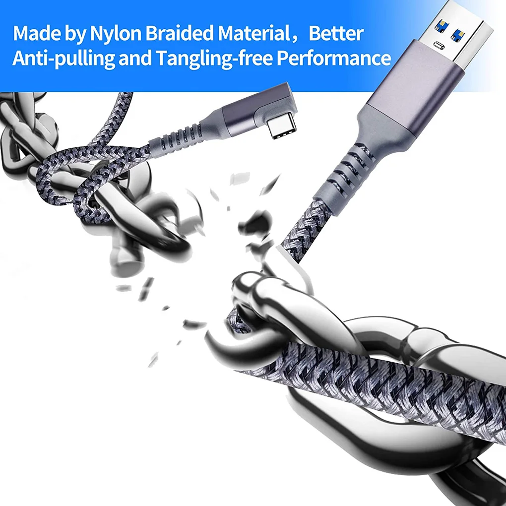 Accesorios para Oculus Quest2 Quest 2 Cable Link Smart 3D gafas de realidad Virtual VR USB A a tipo C 3 5M auriculares Oculis casco - imagen 2