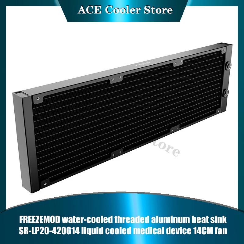 FREEZEMOD 420 disipador de calor de aluminio enfriador de agua líquida, radiador de refrigeración por agua-dispositivo médico, 2XG1/4 '' SR-LP20-420G14