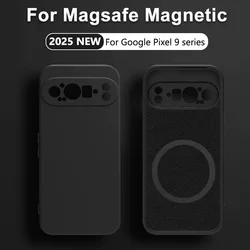 for Magsafe-Funda de silicona líquida para for Google Pixel 9 Pro XL, 8, 7, 6 Pro, 7A, carga inalámbrica magnética, cubierta suave a prueba de golpes, nueva