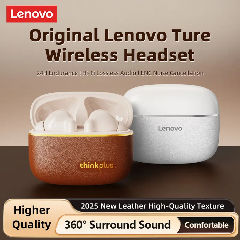Original Lenovo LP27 Pro auriculares inalámbricos Bluetooth juego baja latencia llamada cancelación de ruido auriculares deportivos impermeables