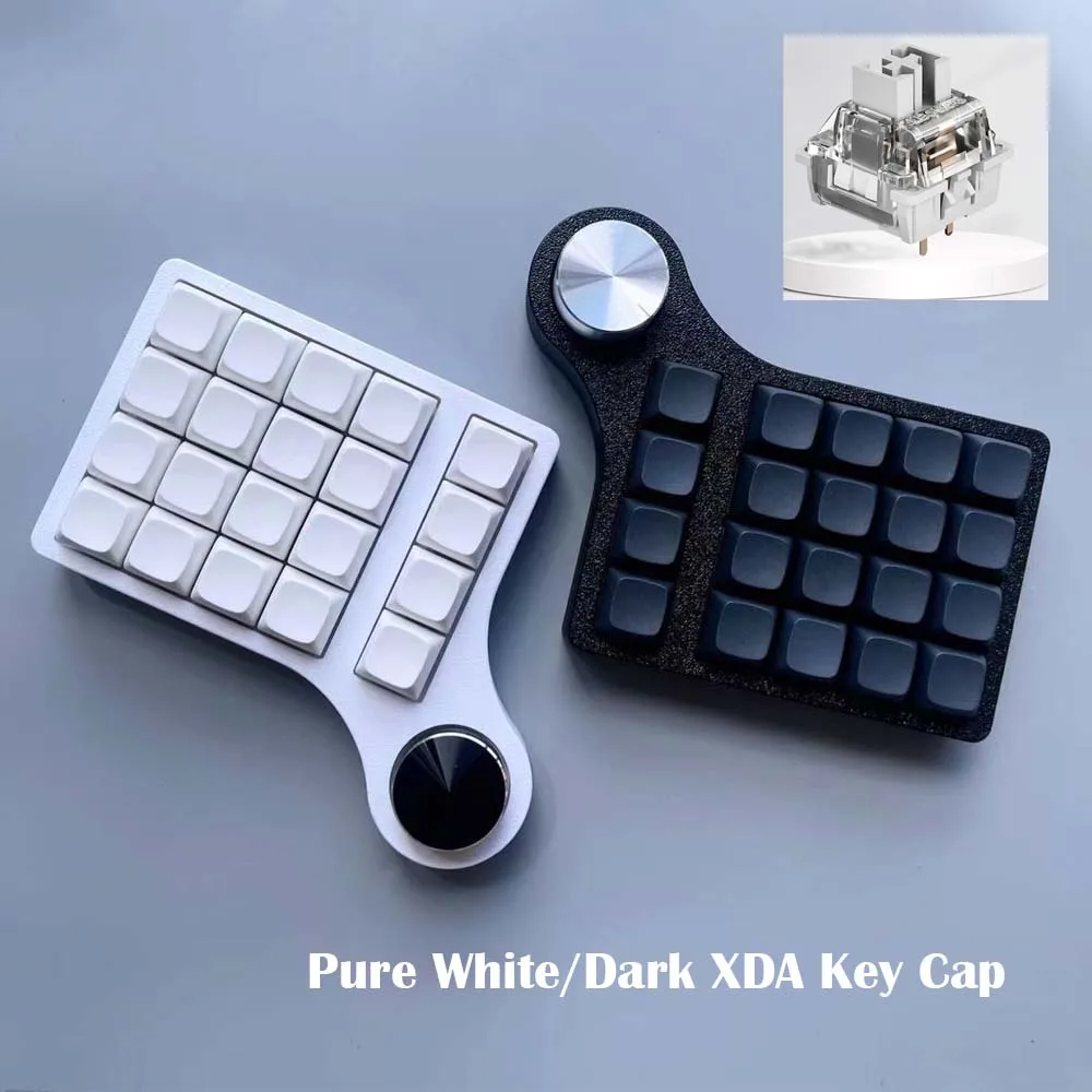 Hotswap BLE 2,4G 3 modos 21 teclas perilla Mini función suplementaria Teclado mecánico para juegos QMK VIAL totalmente programable - imagen 4