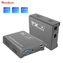 Extensor KVM VGA sobre IP CAT6 larga distancia para ratón y teclado