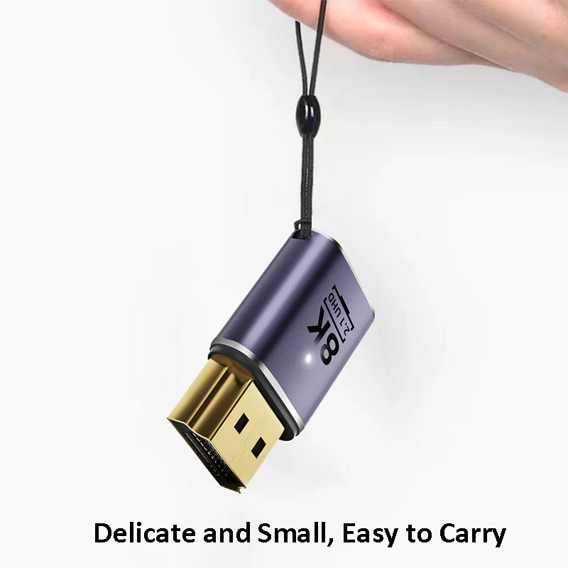 Adaptador compatible con HDMI 8K, convertidor macho a hembra de 90 grados, adaptador extensor UHD2.1 de 4K y 120Hz para Monitor de ordenador portátil PS4, PS5, HDTV - imagen 5